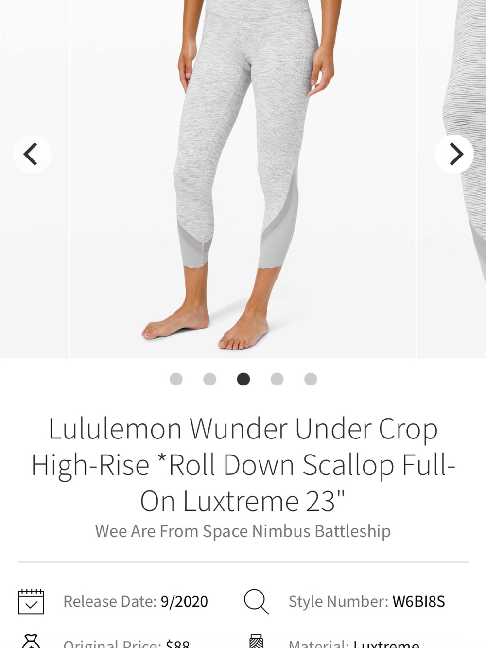 lululemon athletica Wunder Under Crop Leggings in Nimbus Battleship Heather